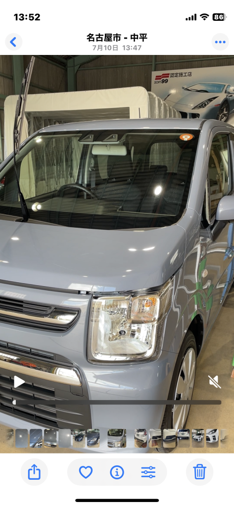 スズキワゴンRの新車のカーコーティング