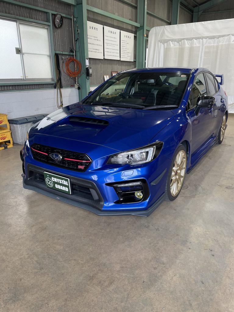 スバルWRXにクリスタリンシリーズ施工