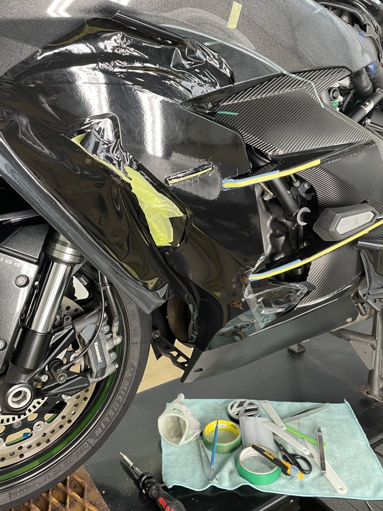 カワサキニンジャH2SXのフルラッピング③